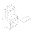 Microwave Cart Coffee Station Computer Cart On Locking Castors Hutch Gliding Shelf Mahogany Color Mahogany Particle Board Mdf