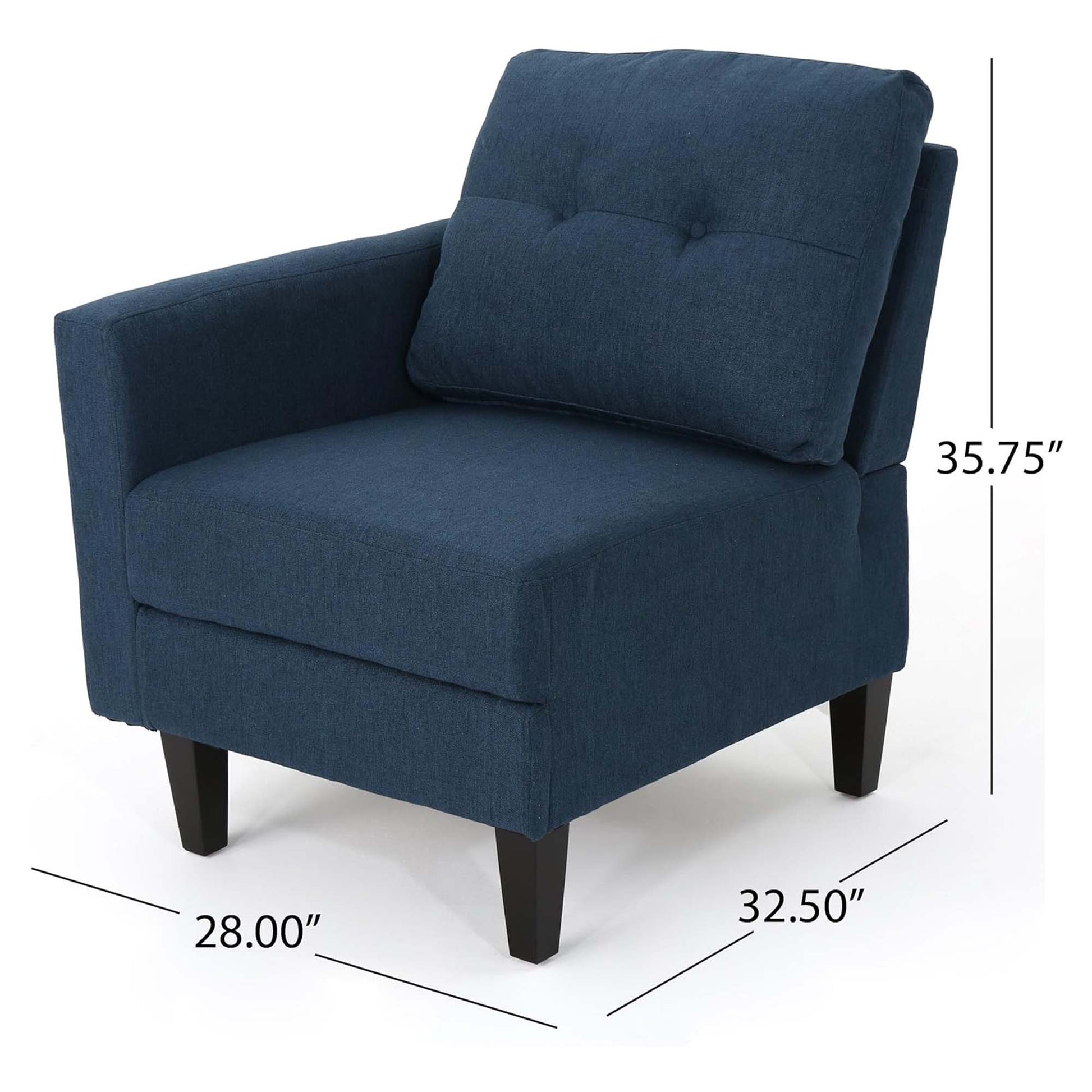 Mirod 5 Piece Upholstered Sectional Sofa Blue Fabric 4 Seat