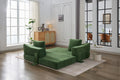 Modern Minimalist Sofa, Fold Out Sofa Bed, Convertible Chair Floor Couch & Sleeping Mattress For Living Room, Bedroom, Apartment, Removable Backrest, Green Green Chenille Soft Vintage Chenille 2 Seat
