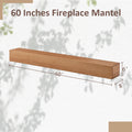 60'' Fireplace Mantel Wooden Wall Mounted Floating Shelf 8
