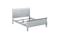 Platinum Twin Bed Box Spring Required Twin Gray Wood White Casual Sleigh Wood