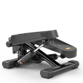 Home Office Exercise 330Lbs Capacity Mini Stepper With Resistance Bands And Lcd Monitor Black Steel