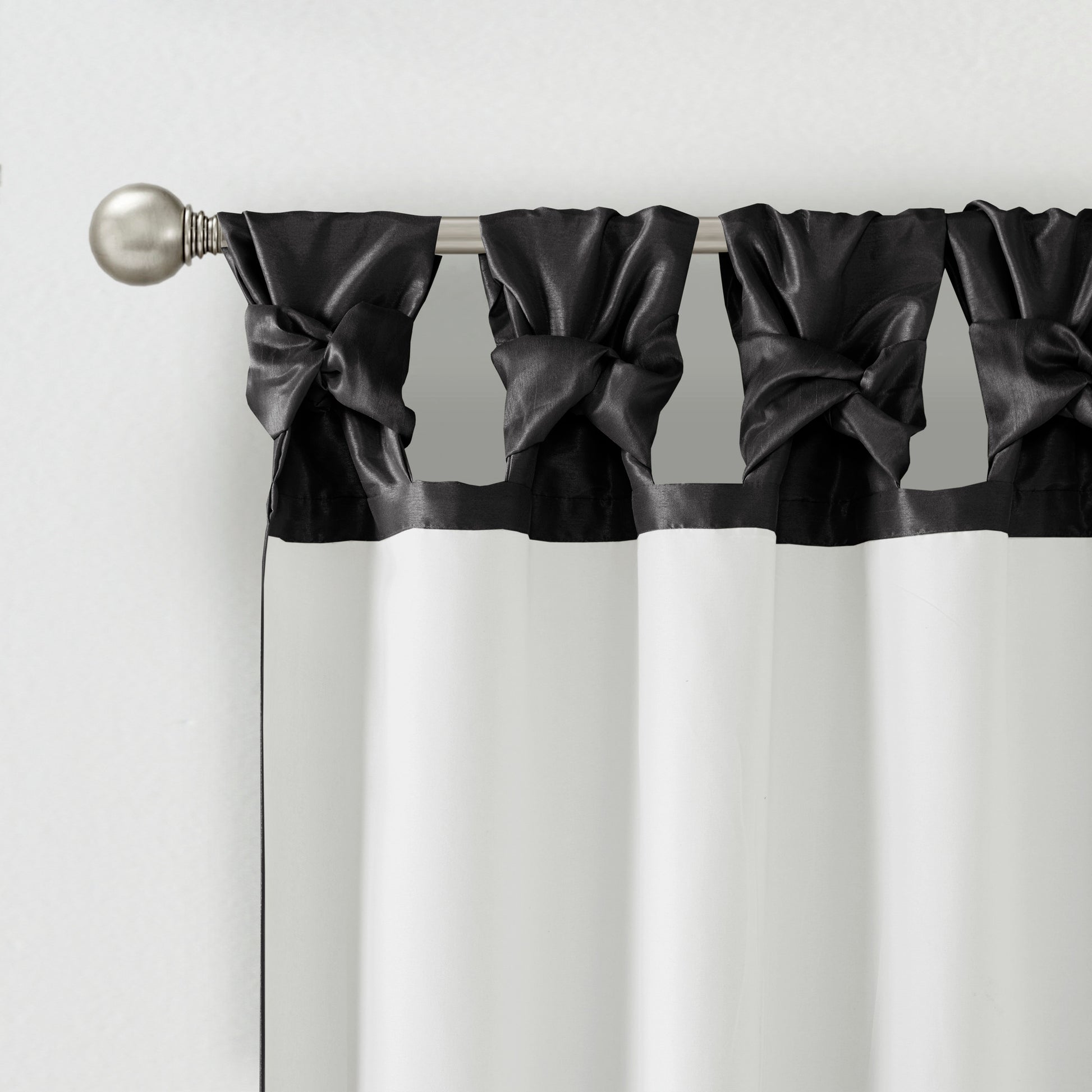 Twist Tab Total Blackout Window Curtain Panel Black 50X84" Blackout Black Polyester