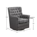 Mathis Swivel Glider Chair Gray Solid Wood