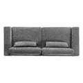 Cozy Duo Grey Loveseat Sofa Grey Solid Wood Mdf 2 Seat
