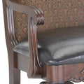 Lucille Arm Chair Brown Brown Traditional Foam Wood Fabric