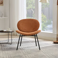 Mid Century Modern Shell Chair Single Side Chair Tripod,Orange Fabric Lounge Chair In Walnut Finish Comfortable Backrest,Orange Color,Sw1871Og Orange Primary Living Space American Design Foam Fabric