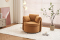 029 Teddy Fabric Swivel And Storage Chair With Back Cushion For Living Room,Khaki Khaki Primary Living Space Modern Foam Teddy