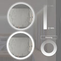 24Inch Bathroom Led Classy Vanity Mirror With High Lumen,Dimmable Touch,Wall Switch Control, Anti Fog ,Cri 95 Adjustable 3000K 4500K 6000K ,Ip54 Waterproof Energy Saving Silver Glass