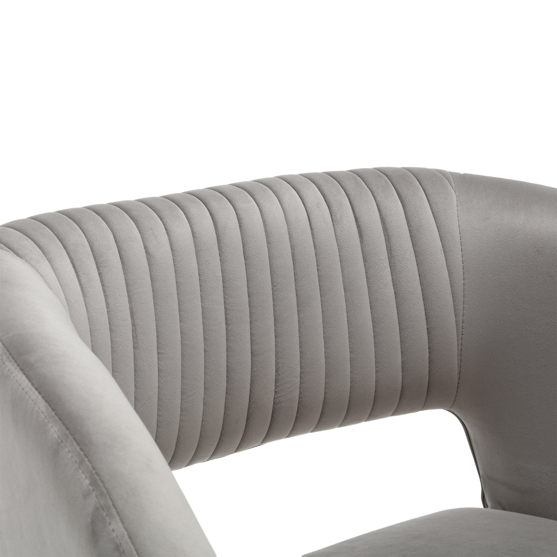 Coolmore Upholstered Tufted Living Room Chair Textured Linen Fabric Accent Chair With Metal Stand Gray Velvet