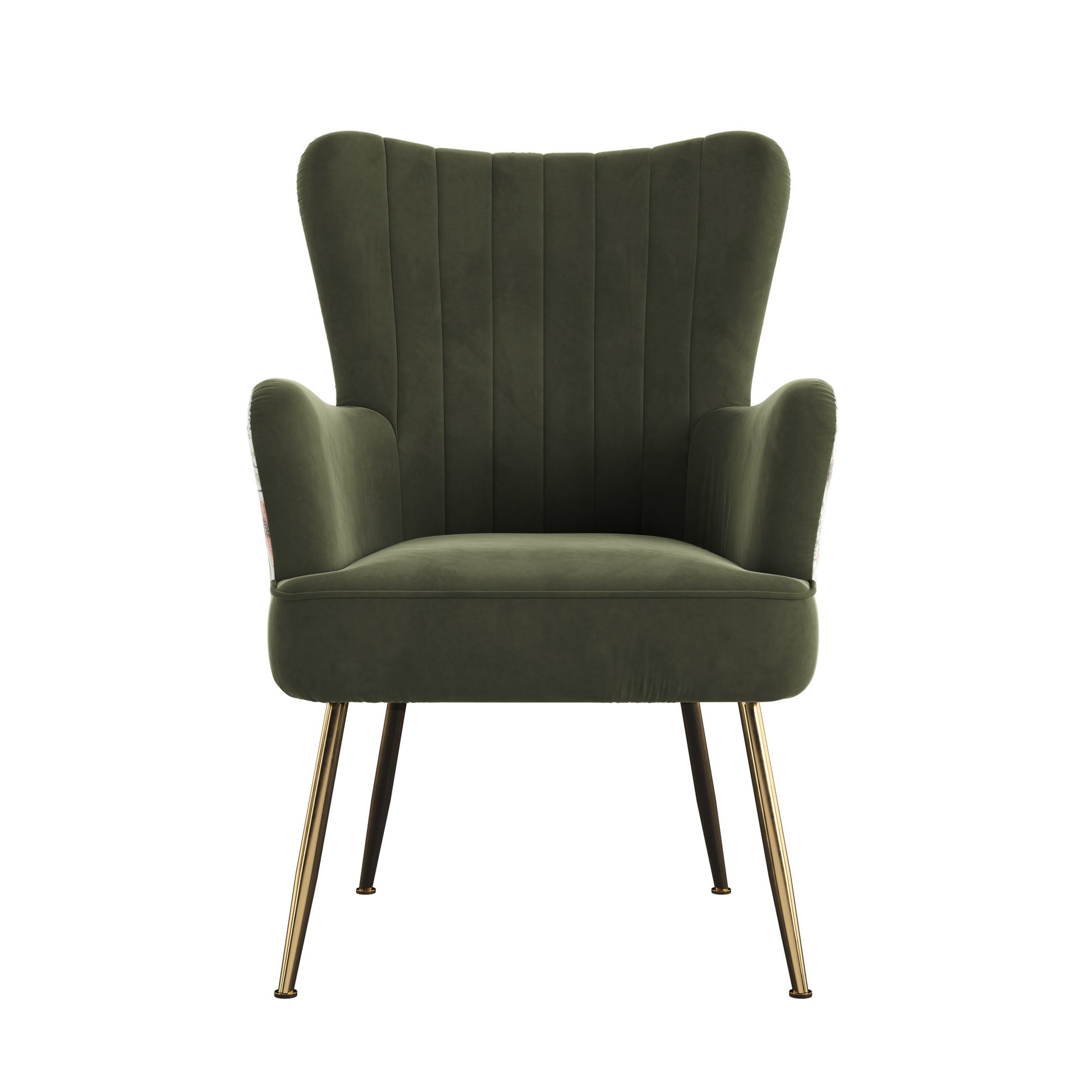 Amirra Green Accent Chair Green Foam Solid Wood
