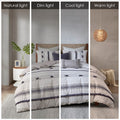 3 Piece Cotton Duvet Cover Set Queen Multicolor Cotton