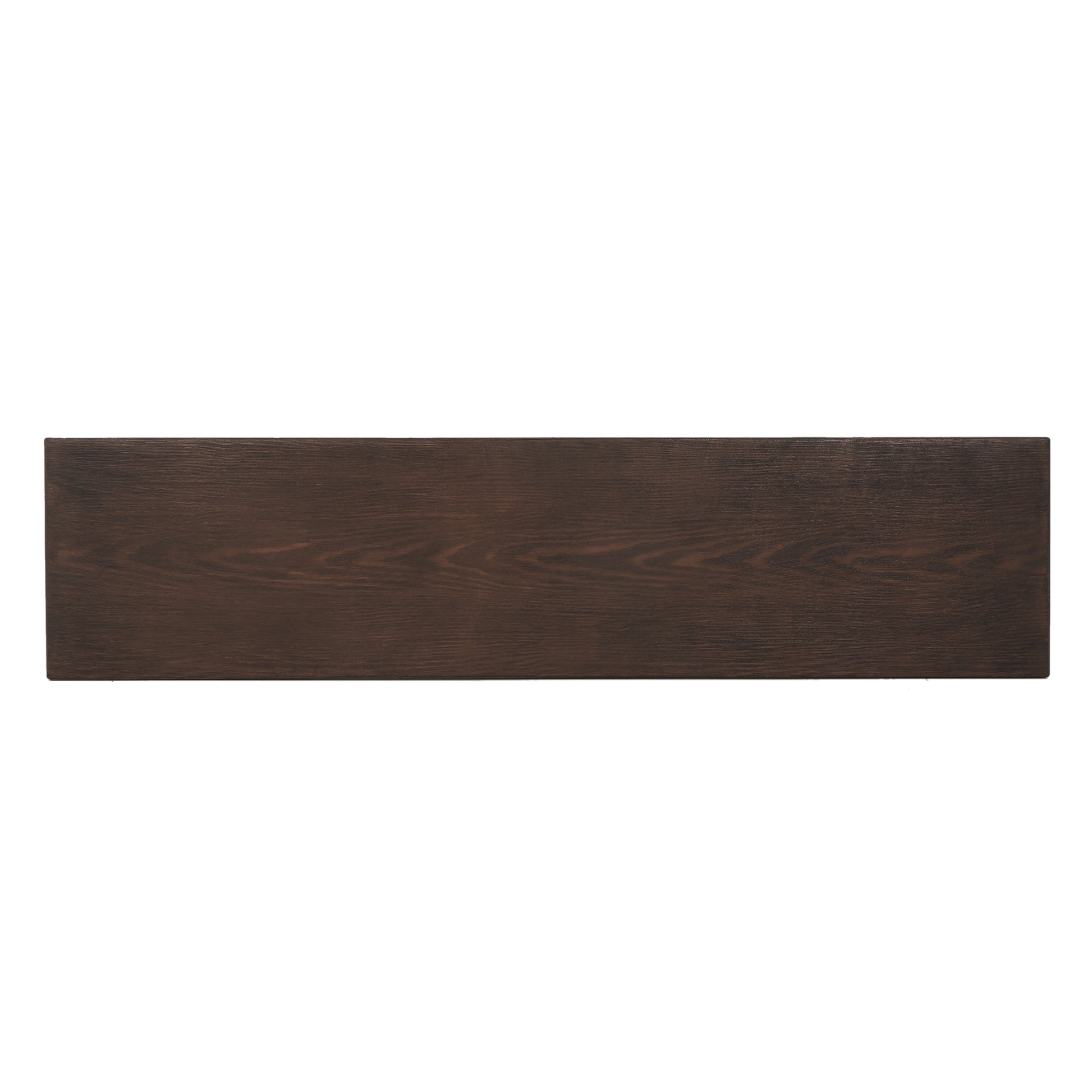 Outdoor Aluminum Dining Bench With Steel Frame, Brown Black Brown Aluminium