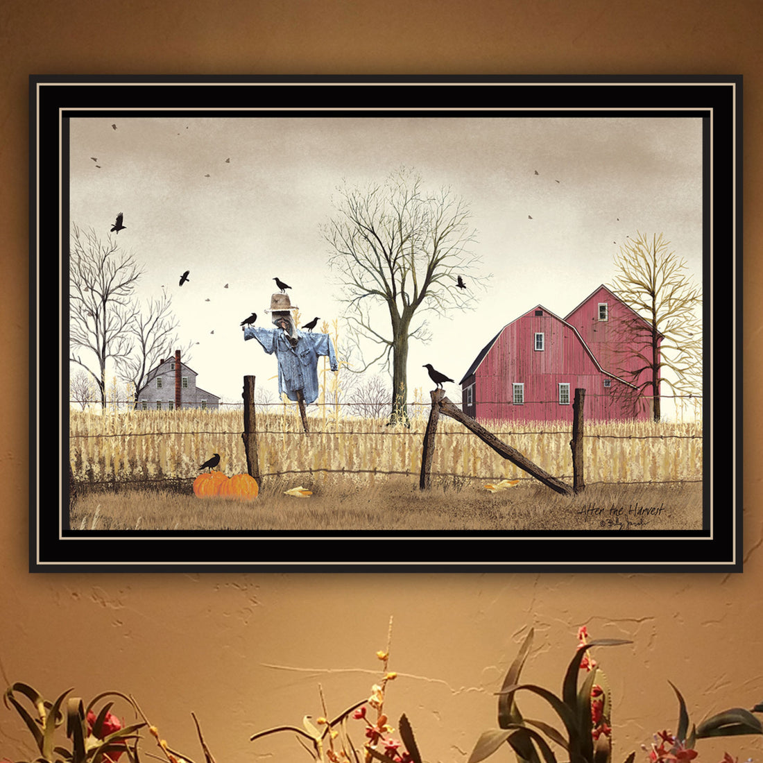 After The Harvest Black Framed Wall Art For Living Room, Bedroom Wall Art Print For Home Decor By Billy Jacobs Multicolor Wood Paper