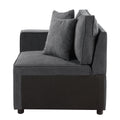 Grey Left Facing Loose Back Accent Chair Grey Primary Living Space Modern Pine Wood Fabric