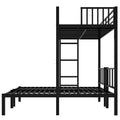 Twin Over Twin & Twin Bunk Beds For 3, Twin Xl Over Twin & Twin Bunk Bed Metal Triple Bunk Bed, Black Twin Black Metal