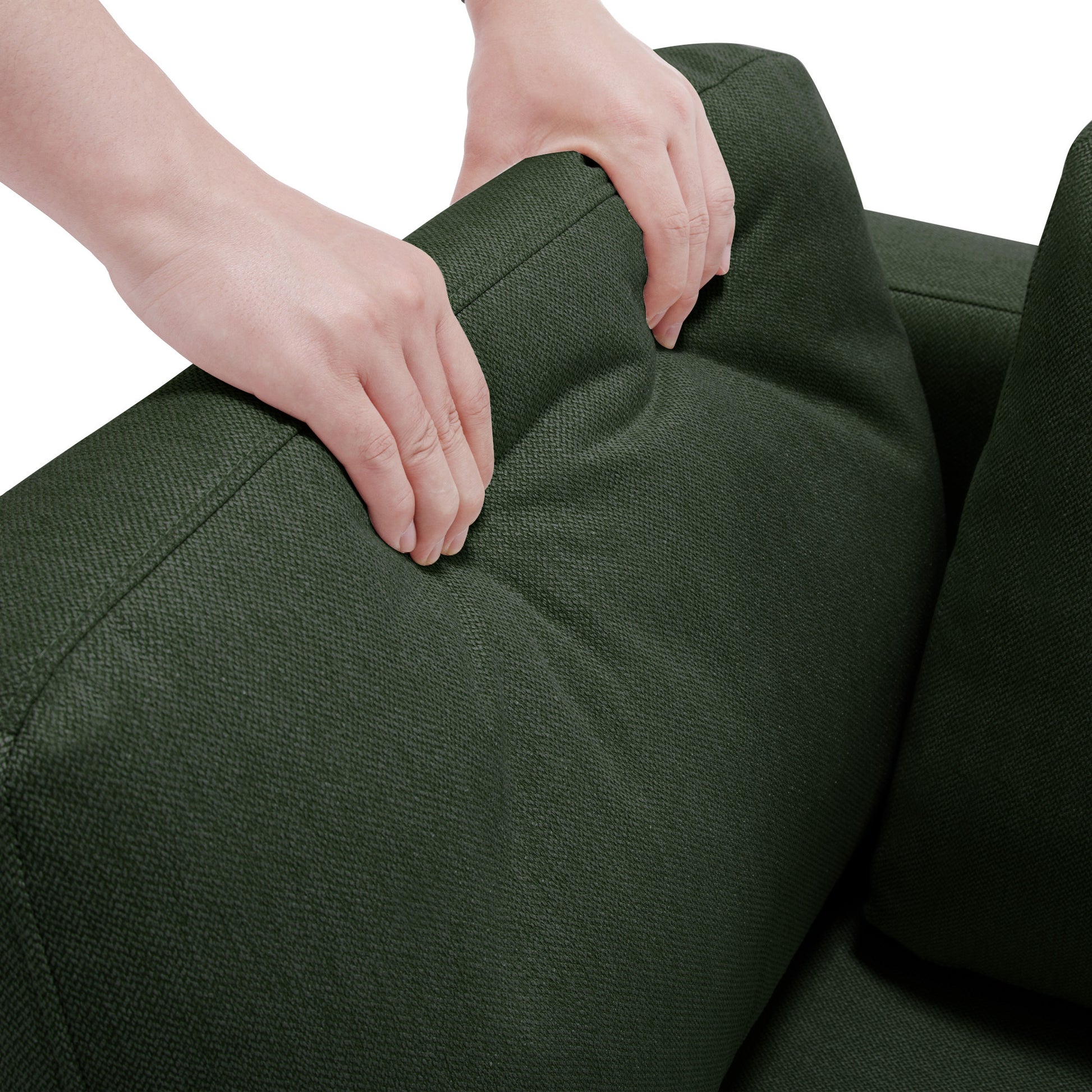 Living Room Sofa Set With 3 Seat Couch And 2 Seat Loveseat, Hidden Storage Under Seat, Soft Back Cushions And Arm Cushionsadjustable Arms And Backs Green Green Polyester 5 Seat