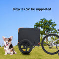 Foldable Pet Jogging Stroller Dog Carriers Bicycle Trailer Pet Dog Cat Bike Trailer Orange And Black Ideal For Small Pets Black Oxford Fabric Metal
