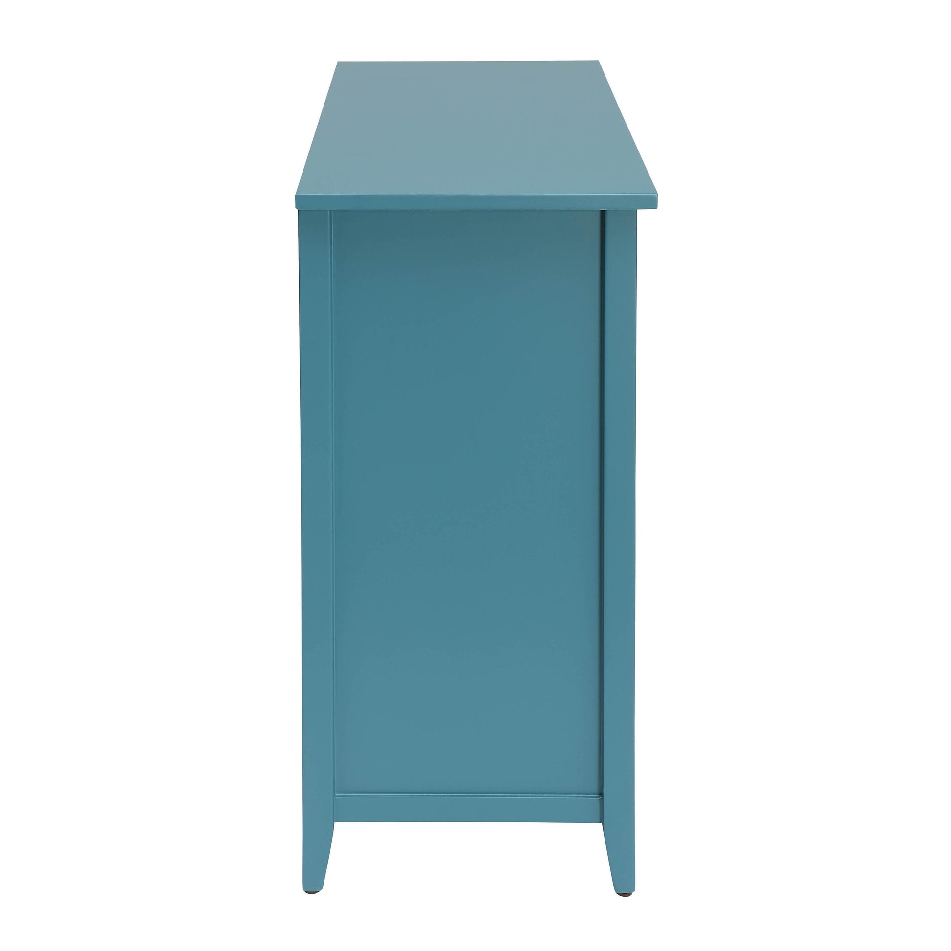Teal Console Table With Storage Teal Primary Living Space Transitional Drawers Rectangular Wood