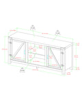 Farmhouse Barn Door Tv Stand For Tvs Up To 65