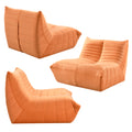 Fireside Chair, Large Bean Bag Chair For Adults, Lazy Floor Sofa For Home, Playing Bean Bag Chair, One Piece High Resillence Sponge, Flannelette Fabric, Orange Orange Soft Foam Flannelette,Foam