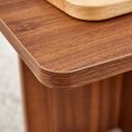 44.8 Inch Walnut Wood Grain Mdf Coffee Table Modern Luxury, Stable Triangular Support.The Coffee Table Is Made Of Medium Density Fiberboard Material And Is Suitable For Living Rooms, Bedrooms,Etc.