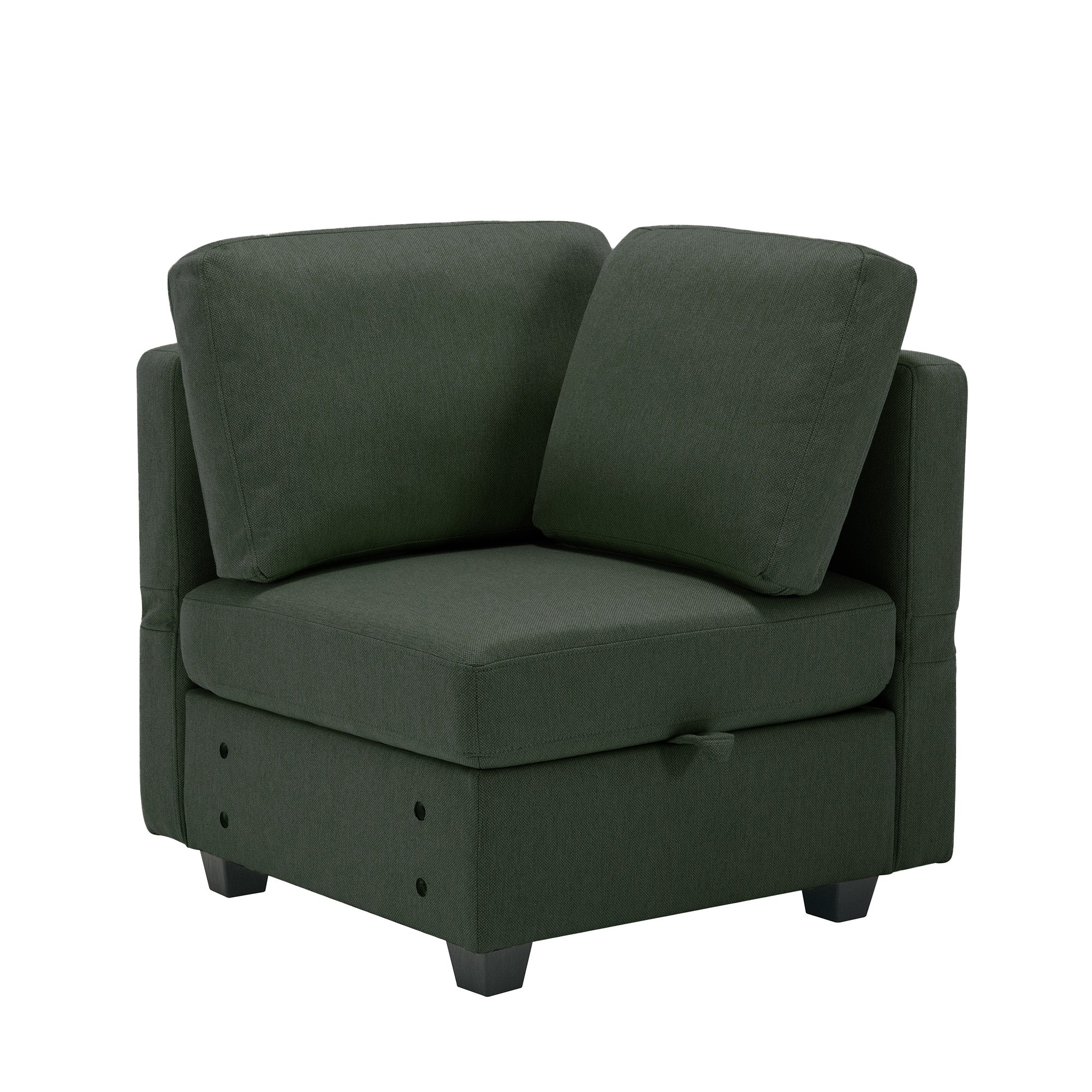 Palmilla Corner Sofa Green Green Polyester 1 Seat
