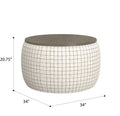 Revel White Storage Ottoman White Foam Engineered Wood