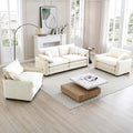 Luxurious And Sophisticated Sofa Set With Soft Cushions And Pillows, Sofa Set For Living Rooms And Clubs As Well As Home Theaters, Consisting Of Two Single Sofas And A 2 Seaters Sofas In Beige Cordur Beige Corduroy 4 Seat