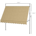 Outsunny Manual Retractable Awning, 118