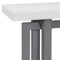 Contemporary Console Table With Wood Top, Extra Long Entryway Table For Entryway, Hallway, Living Room, Foyer, Corridor Dark Gray White Solid Wood Mdf