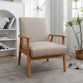 25.38'' Wide Classic Mid Century Modern Arm Chair, Light Camel Light Camel Microfiber