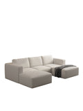 104.32*70.86 Modular Sectional Sofa Sleeper Couch, Sectional Sofa With Chaise And Ottoman, Convertible U Shaped Modular Sofa Set. Compressed Sponge, White. Combo A B C D White Primary Living Space Soft Minimalist,Modern Foam Spring 5 Seat
