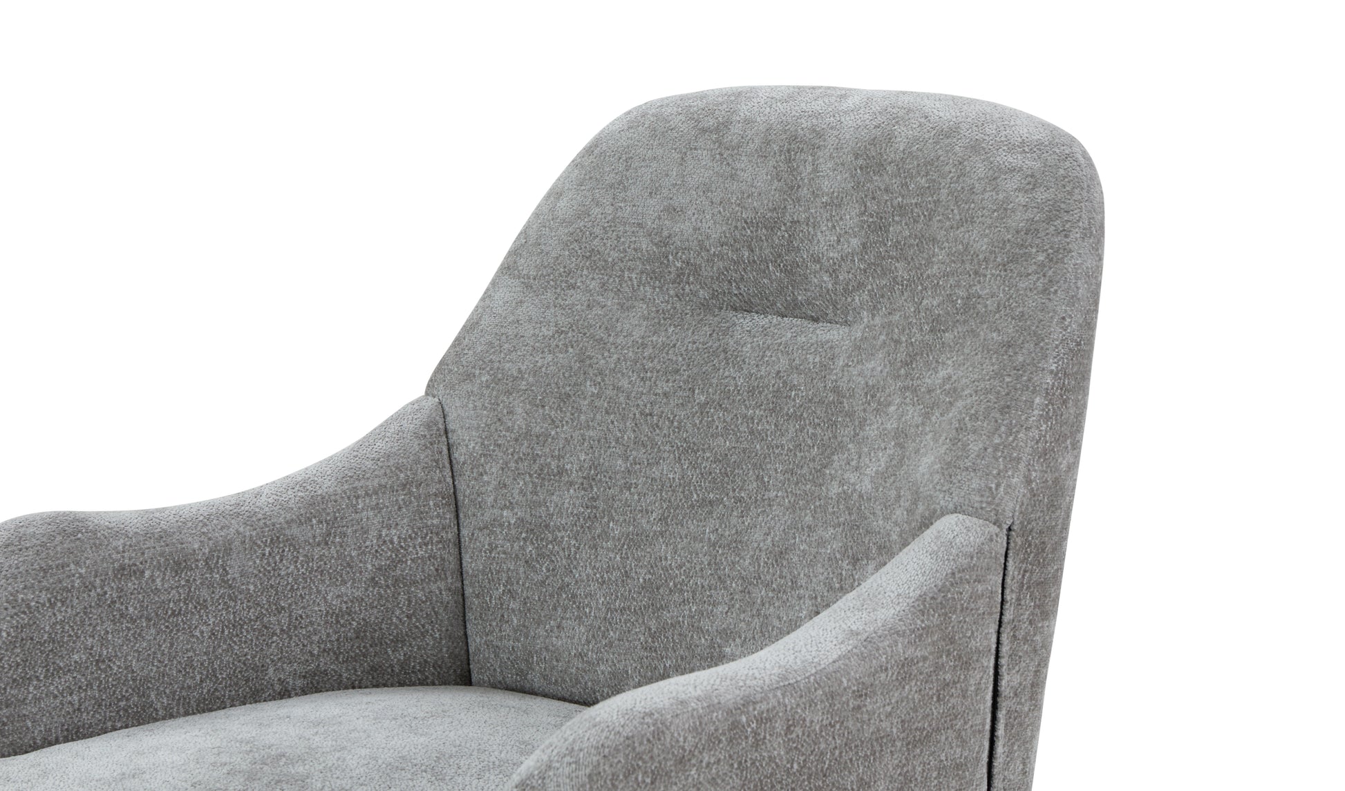Chenille Armchair, Modern Style Accent Chair With Wood Legs, Comfy Design For Living Room, Bedroom, Office, Gray Gray Foam Wood Fabric