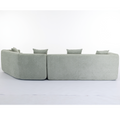 And Upgraded Extended Edition Modular Sofamodern Minimalist Style Sofa, Upholsteredfree Combination, Round Fiber Fabric, Anti Wrinkle Fabric,Dimension Extension,Green Green Polyester Primary Living Space Medium Soft Tight Back Modern Flared Arms Fiber
