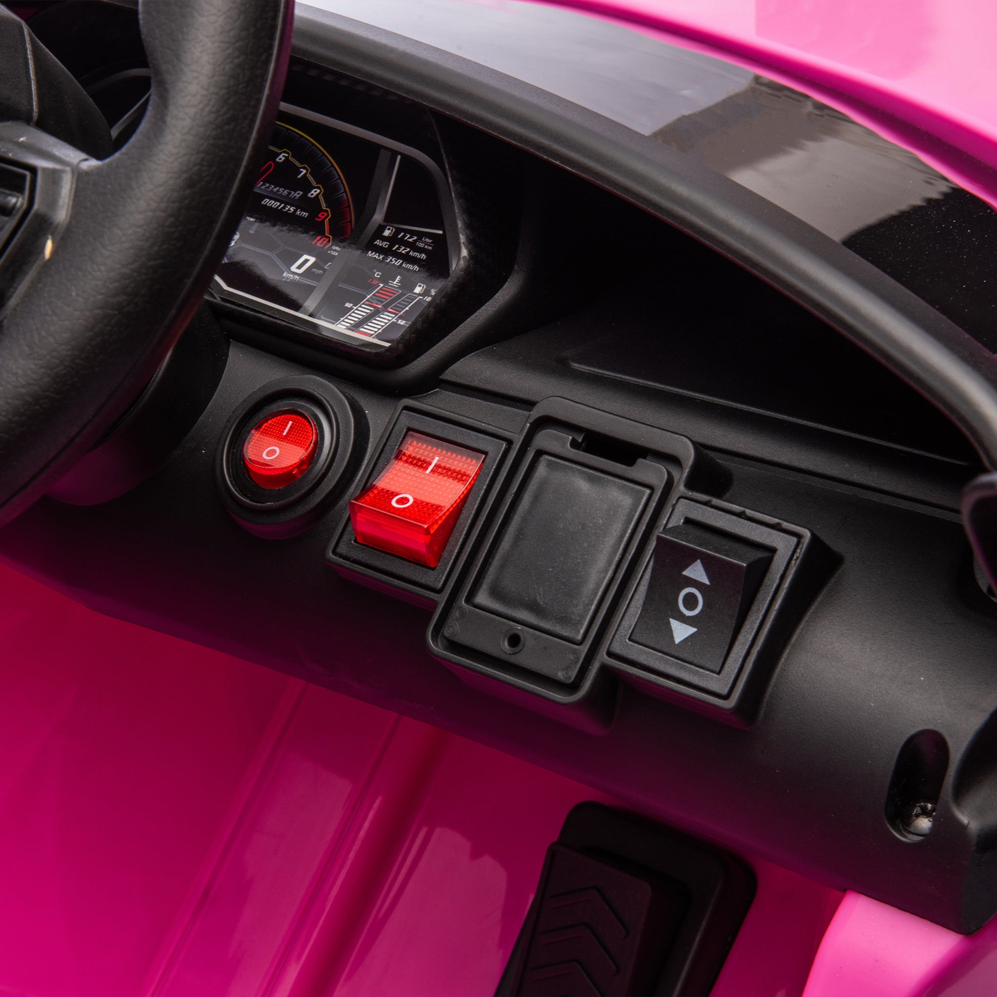 12V Kids Ride On Car W Parents Remote Control,Licensed Lamborghini Aventador Xago,Hydraulic Pressure Door,Slow Start,Early Education,Bluetooth,Adjustable Volume,Mp3,Usb,Led Lights For Kids Aged 2 4. Pink 50 99 Lbs Polypropylene