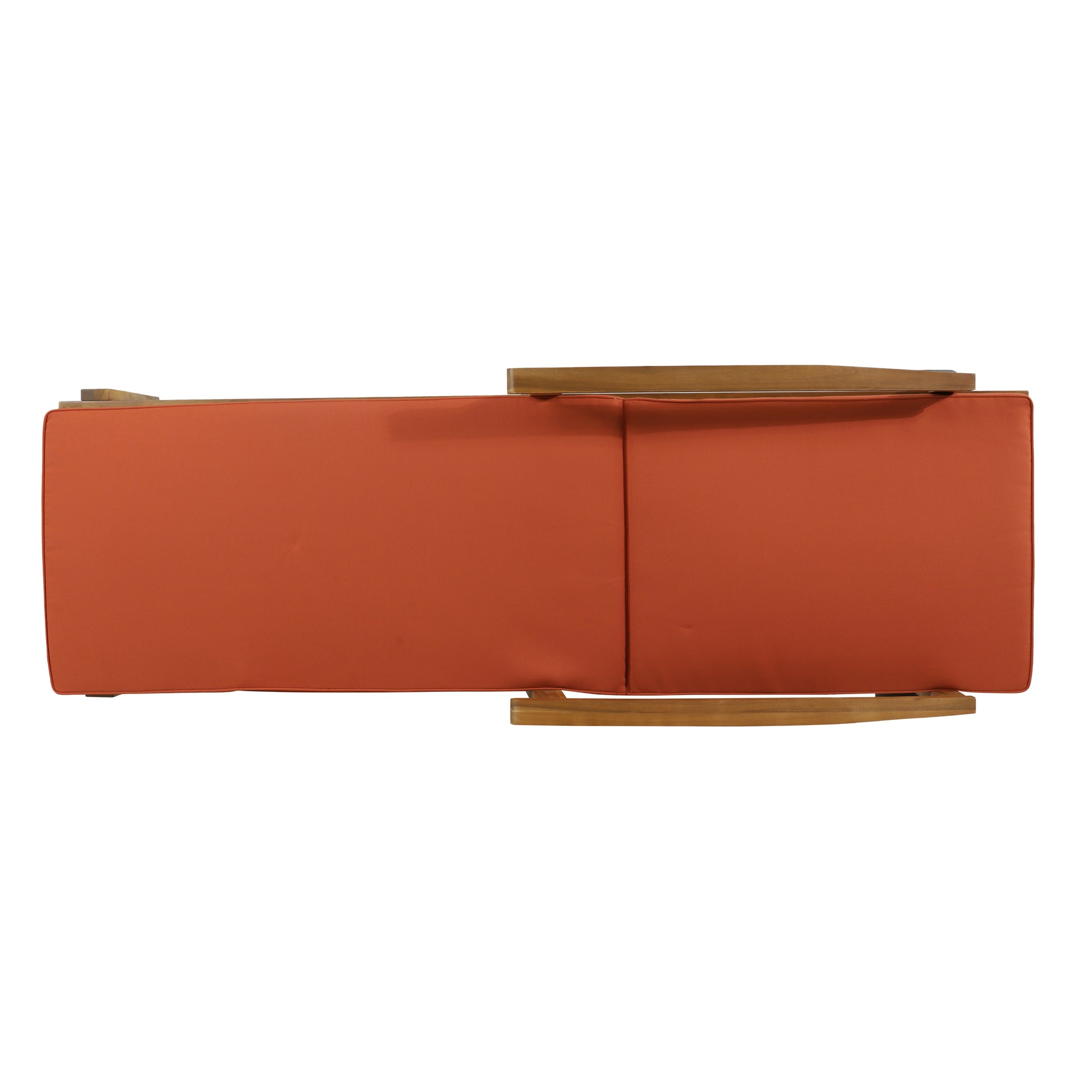 Jason Chaise Lounge Orange Wood Fabric