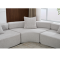 Arrived Oversized Combination Sofa,Curved Sofa,Upholstered 4 Seater Couch For Living Room, Modern Modular 3 Piece Free Combination, Semicircular Modular Sofaboucle, Gray Gray Polyester Primary Living Space Soft Tight Back Modern Square Arms Foam