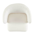 Modern Accent Chair White Single Sofa Chair,Upholstered Side Chair Teddy Comfy Reading Chair For Bedroom Living Room Reception Off White 1Pc Off White Primary Living Space Modern Teddy
