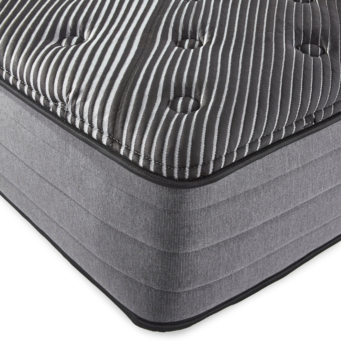 14" Pure Ice Plush Quilted King Mattress Black Foam Spring King