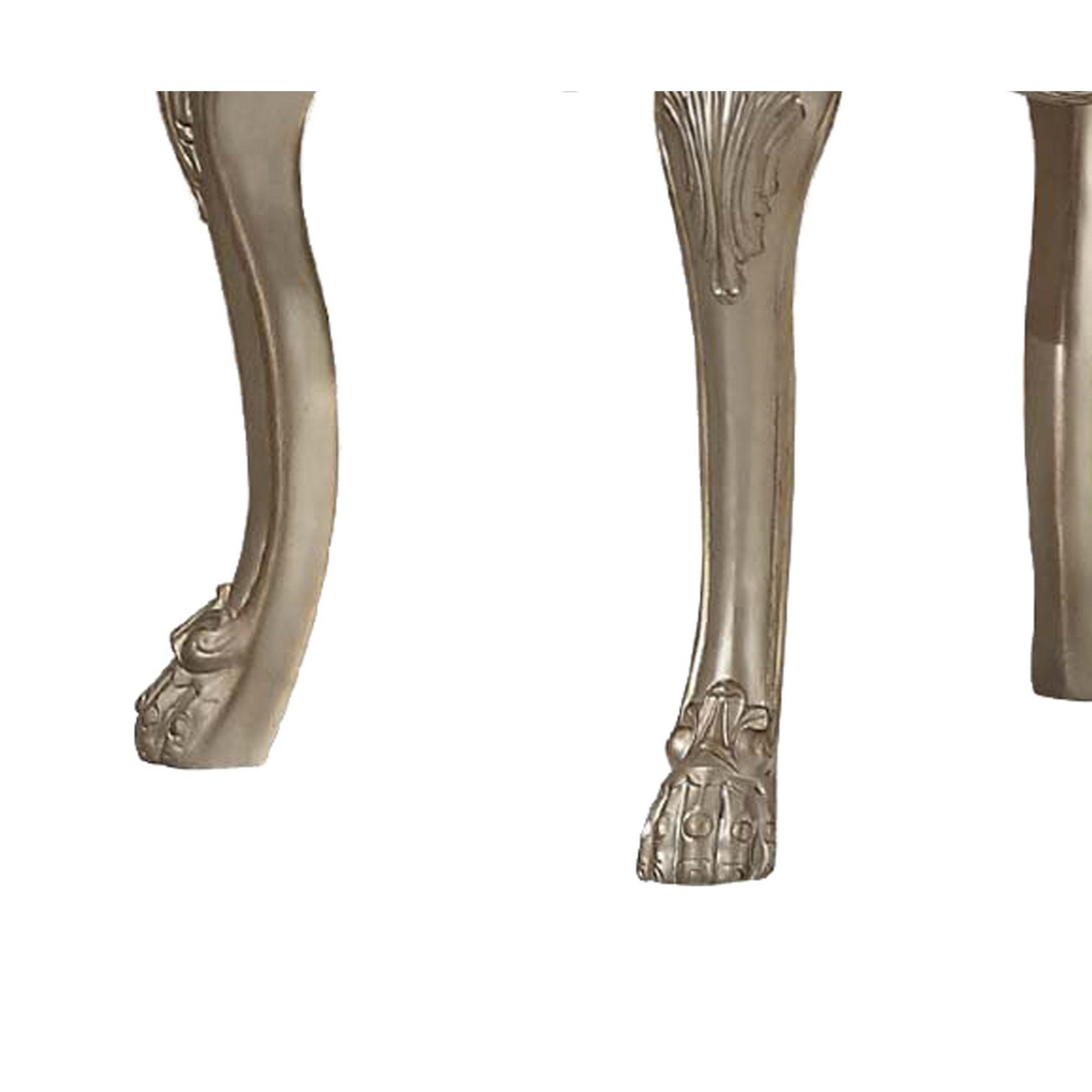 Wooden End Table In Gold Patina Gold Wood