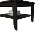 Coffee Table, Four Legs, One Shelf, Black Black Particle Board Particle Board