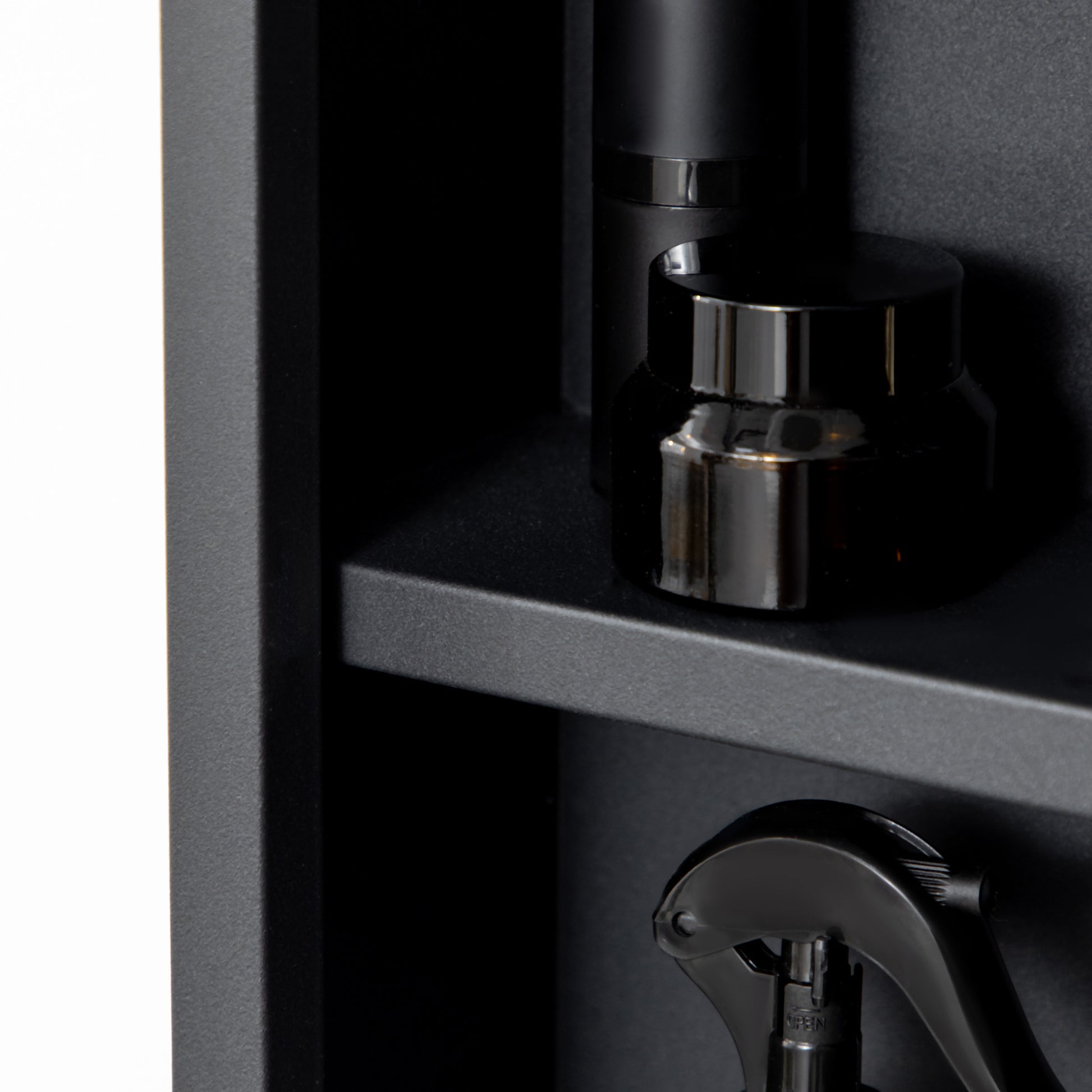 Kleankin Bathroom Mirror With Storage Shelves Bathroom Wall Cabinet, Black Black Stainless Steel