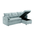 United We Win Furniture, Modular L Shaped Sofa, Modular Long Sofa With Reversible Chaise Lounge, Sofa Bed, Sleeper Sofa, Modular Sofa Combination With Storage Seats. Mint Green Chenille 3 Seat