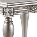Platinum End Table With Turned Leg Silver Primary Living Space Rubberwood Square Wood