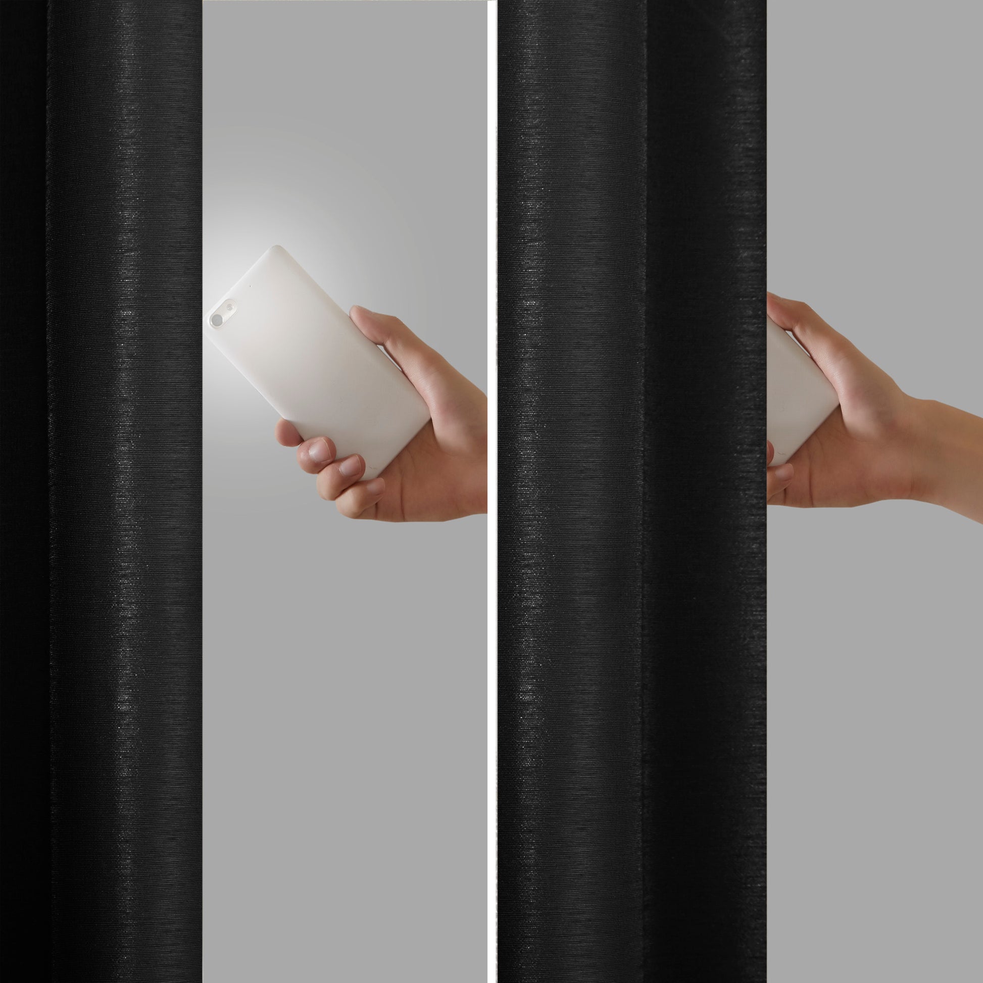 Twist Tab Total Blackout Window Curtain Panel Black 50X84" Blackout Black Polyester