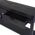 Console Table Entryway Table For Hallway Living Room With 2 Drawers And 1 Shelf Black Mdf