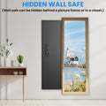 Didital Touch Panel In Wall Safe,Hidden Wall Safe For Rifles And Pistols With Adjustable Shelves,Assembled Storege Safe For Firearm And Valuables Black Digital Black Steel