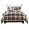 6 Piece Printed Herringbone Quilt Set With Throw Pillows Neutral King Cal King Neutral Polyester