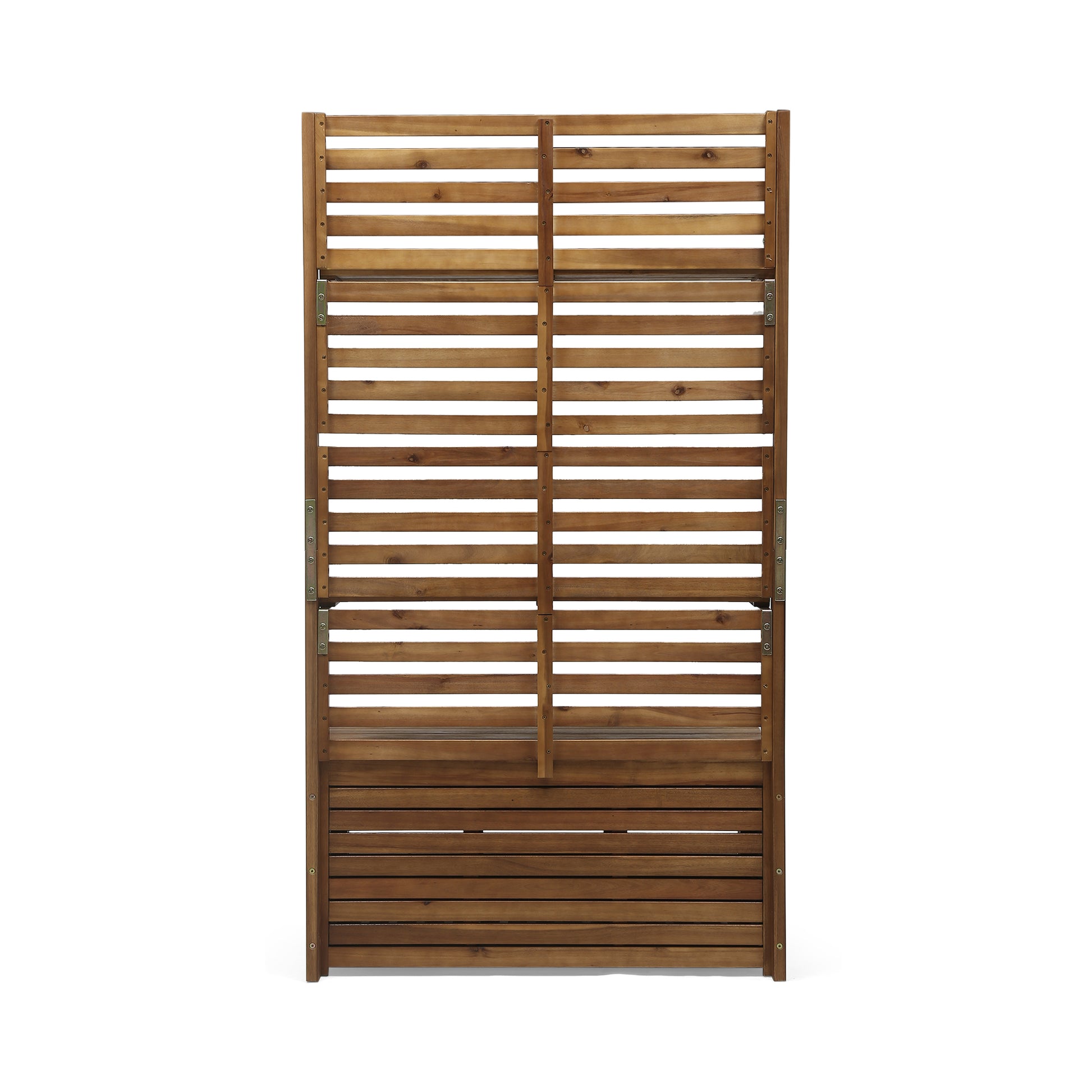 Sylmar Storage Bench With Rack Teak Acacia Wood